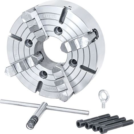 Mandrino per tornio FERVI P444A/320 a 4 griffe indipendenti - Ø 320 mm - ghisa (1/3)