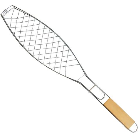Choix des chefs pour la cuisine en plein air, panier à poisson multifonctionnel, portable et en acier inoxydable pour des grillades sans fin. (1/5)