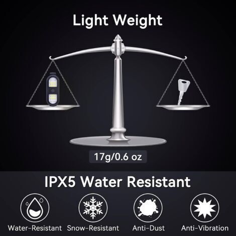 Lampe torche à pince, lampe de course pour les coureurs, lampe de sécurité rechargeable pour les promenades nocturnes, lampe de travail LED portable, lampe de signalisation clignotante