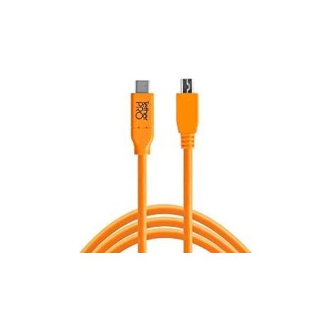Tether Tools USB-C a 2.0 Mini B 5-pin 4,60 m, colore arancione