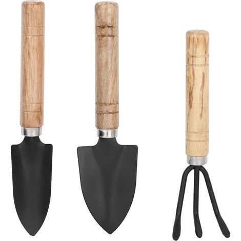 Ensemble d'outils de jardinage pour Mini plantes, 3 pièces, pelle à griffes, rteau, pelle, outils de plantation de fleurs (1/5)