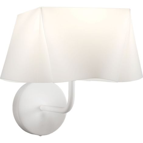 Applique Moderna Wanda Polilux ® Bianco E Metallo 1 Luce E14 (1/2)