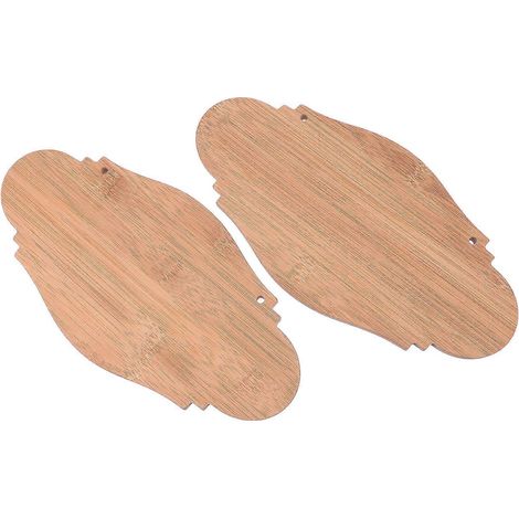 Lot de 2 panneaux décoratifs en bois vierges à suspendre, pour loisirs créatifs. (1/5)