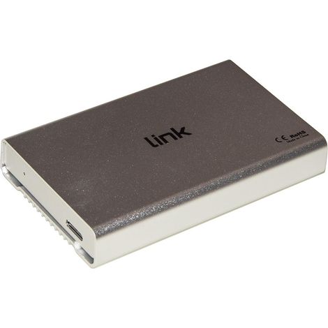 Link Accessori LKLOD254 caja para disco duro externo Caja de disco duro (HDD) Plata, Blanco 2.5"