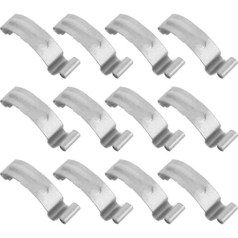 12 Clips Métalliques pour Boîtier de Filtre à Air Voiture, Alliage Haute Résistance, Positionnement Précis, Argenté, Pack de 12, pour Entretien Automobile (1/4)