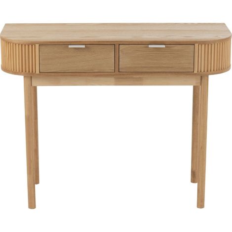 Console en bois naturel 2 tiroirs - ORIGAMI