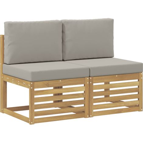 Maison Exclusive - 2 Stück Outdoor Mittelsofa Massivholz Akazie W