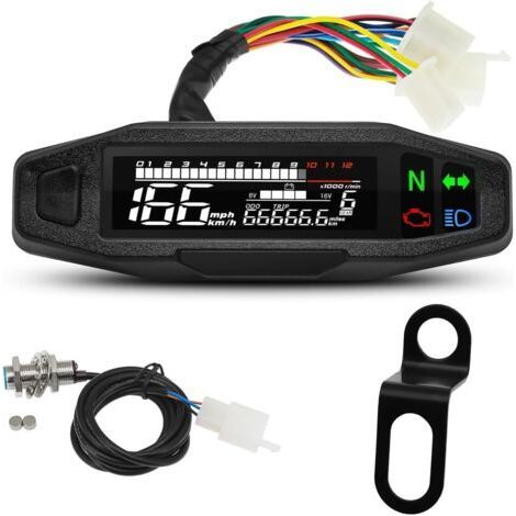 Motorcycle Odometer Universal Motorcycle Speedometer for KR200, Tachometer, Digital Odometer, Sensor Set (1/5)
