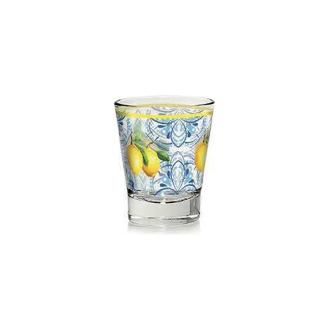 Set 3 Bicchieri Tazzine Caffè in Vetro Columbia Sunny Lemon