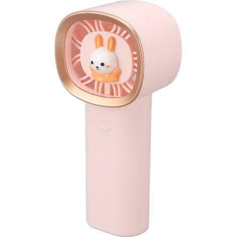 Éventail à main rose, 3 vitesses réglables, rechargeable par USB, format mini et mignon, idéal pour les voyages et le maquillage. (1/5)
