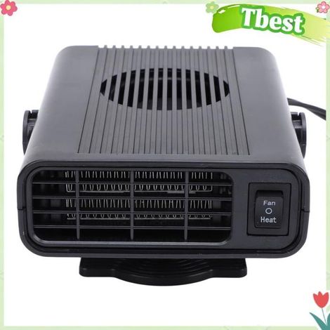 Tbest chauffage de voiture portable Chauffage de voiture 120W, chauffage rapide, sécurité quincaillerie chauffe-eau Noir 12V (1/5)
