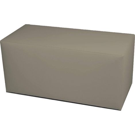 Pouf Aceto, Fauteuil Polyvalent, Chaise Sac, Pouf Repose-Pieds, 40x90 h42 cm, Tourterelle (1/4)