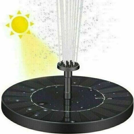 Fontaine solaire, pompe d'étang solaire, pompe à eau de jardin avec batterie de stockage, panneau solaire monocristallin de 1,4 W A (1/2)