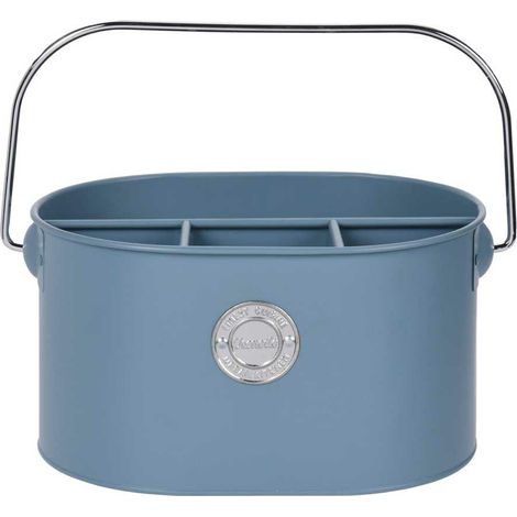 blauer Besteckbehälter aus Metall (1/3)