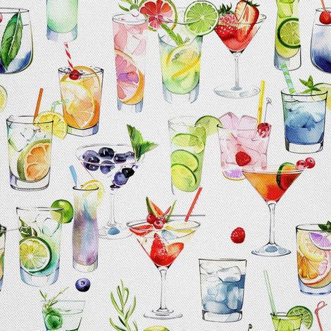 Outdoor Dekostoffe Oxford - Motiv Cocktail DX8629 (1/5)