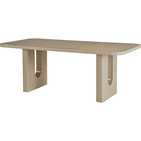 Table à manger 8 personnes en MDF - Taupe - NAKONI (1/5)