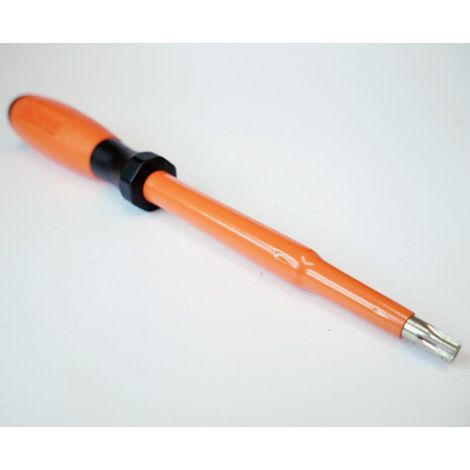 Tournevis Torx T40 7x125mm isolé 1000V lame acier chromé non-decolleté manche bi-matière vis creuses DERANCOURT