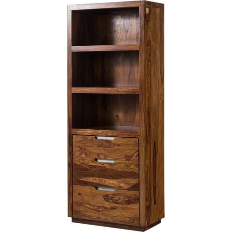 Regal Sheesham 78x40x195 walnuss lackiert DUKE 115