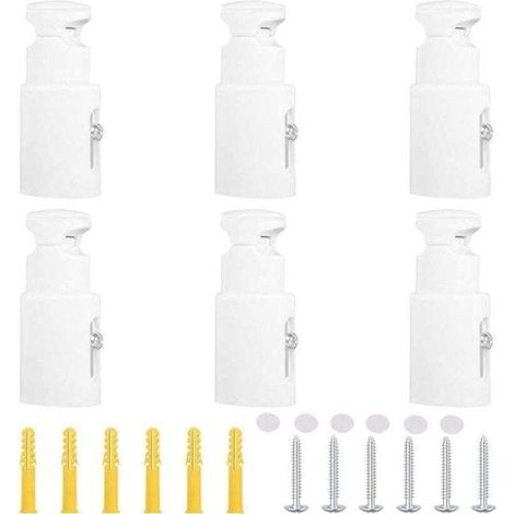 6 Pièces Fixation Seche Serviette Fixation Radiateur Fonte Support Radiateur Distance Réglable Support Radiateur Convient aux Radiateurs de Salle de Bain Droits ou Courbes (1/4)