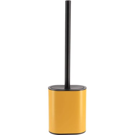 Scopino piatto in silicone e supporto in metallo - nero ocra - Tendance (1/3)