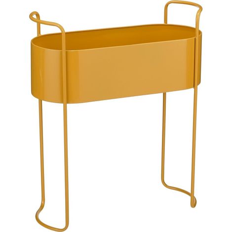 Jardinière sur Pied Moritz en Fer Marron - Bac à Fleurs Design Moderne - 55 x 24 x 65 cm - PANGIVO (1/5)
