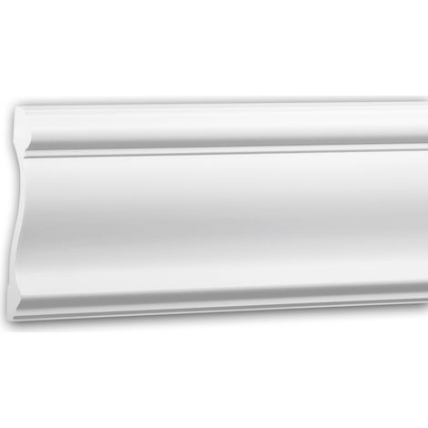 Moldura para pared 151367 Profhome Perfil de estuco Moldura decorativa Moldura friso estilo Neoclasicismo blanco 2 m