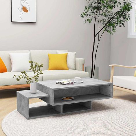 808526 vidaXL Coffee Table Concrete Grey 105x55x32 cm Engineered Wood (1/5)