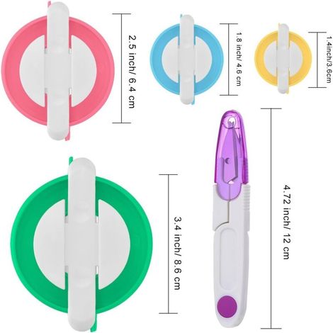 Machine à pompons - 4 tailles différentes - Outil pour fabriquer des pompons - Tricot (1/4)