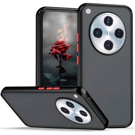 Étui en silicone pour Oppo Find X8 Pro, avec protection pour l'appareil photo, transparent/noir (1/5)