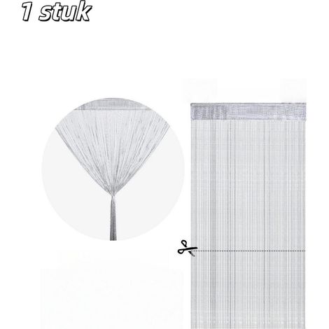 1 pièce rideau avec glands pailletés séparation pour fenêtre et porte adapté pour mariage salon salle de bain et café couleur blanche (1/5)