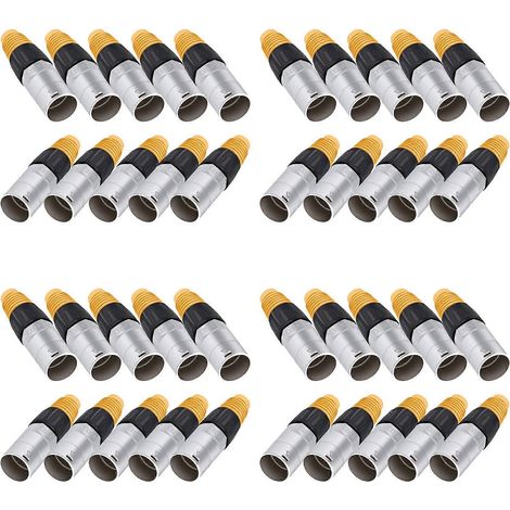 Lot de 40 connecteurs RJ45 étanches pour panneaux, prises Ethernet Cat5e, connecteurs métalliques pour câbles Ethernet destinés aux réseaux domestiques et industriels. (1/5)