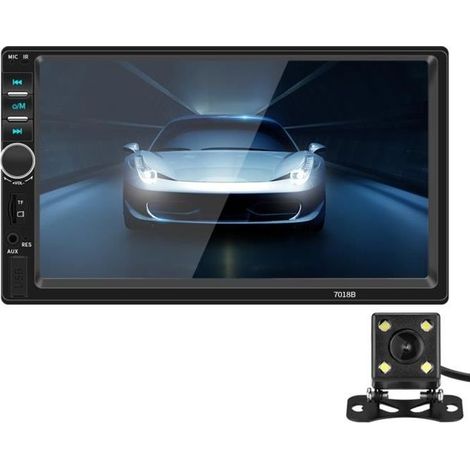 Autoradio Bluetooth 2 Din 7 \"écran tactile Mains Libres Lecteur multimédia MP5 Stéréo de voiture FM (1/3)
