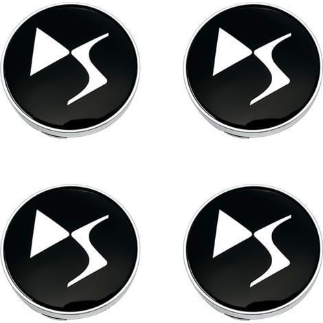 4 Pièces Auto 60mm Cache Moyeux pour Citroen DS3 DS4 DS6. Enjoliveurs de Roue Capuchon Centre Accessoires Extérieurs Voiture 3D Logo Noir