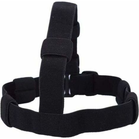 Stirnband für Stirnlampen, Stirnbandgurt aus Nylon, bequemes, verstellbares Stirnband für Camping, Wandern, Radfahren und Klettern – Schwarz