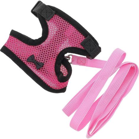 Hühnergeschirr-Set für das Outdoor-Training mit Leine, 3-teilig, rosa Hühnerweste (1/5)