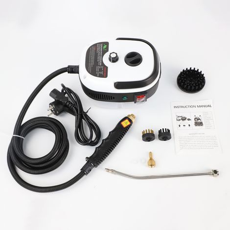 Dampfreiniger, 2500W Tragbarer Handdampfreiniger Hochtemperatur-Druckdampfreinigungsmaschine mit Bürstenköpfen für Küchenmöbel Badezimmer Auto