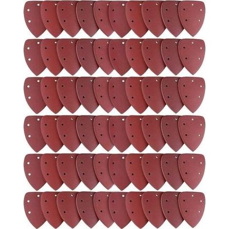 Set di 60 Fogli Abrasivi, Carta Vetrata 40/60/80/100/120/180/240/320/400/800 Ideale per Levigatrice Multifunzione (1/5)