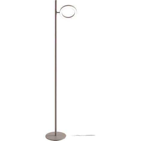Lampada da terra GPIT31 in alluminio finitura tortora, 25W LED integrato 3000K, 1391lm, dimmerabile, fascio orientabile 120° - Gea Luce