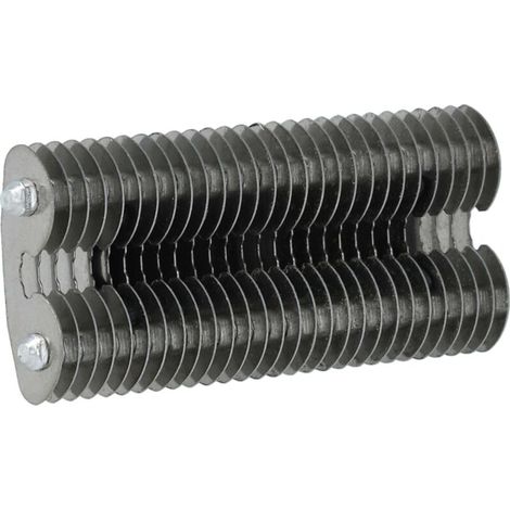 Accessori Rasoi Elettrici vhbw 2x Scherteil Compatibile Remington DA107, DA207, Lamina + Blocchetto, Nero/Argento (1/2)