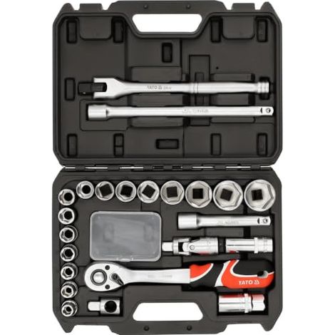 YATO YT-12662 - Juego de herramientas de 1/2 pulgadas, 24 unidades