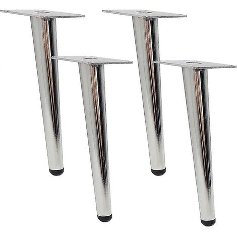 Pieds coniques pour canapé, meubles, meubles en fer forgé à monter soi-même, pieds de table et d'armoire, ensemble de 4 pièces, 25 cm x 25 cm (1/5)