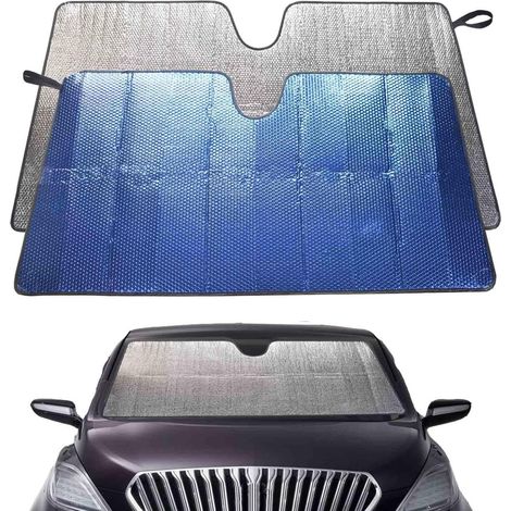 Pare-soleil voiture pare-brise 150x80cm pliable protection UV bleu