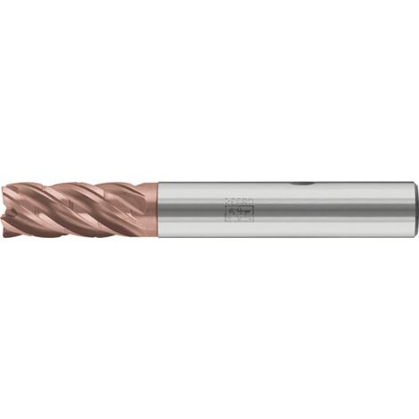 PFERD TOOLS VHM-Fräser Ø12mm, 5 Schneiden, mit Spanteiler, 2xDC, Radius 0,5mm, AlTiN / TiSiXN beschichtet, Schaft HB, Performance Rostfrei