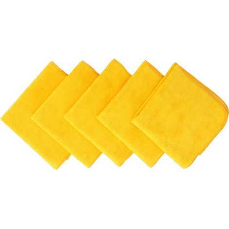 Mirka Polarshine Marine Mikrofaser-Reinigungstuch / 400 x 400 mm / Gelb / 5 Stück / 7991500111