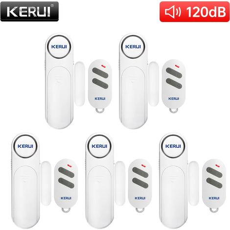 (Pack 4) Alarme sans fil pour porte et fenêtre, 120 dB, adaptée à la sécurité des enfants et à la sécurité de la maison. (1/5)