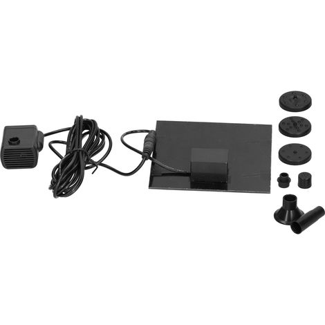 Fontaine solaire flottante pompe automatique avec 6 buses pour étang jardin extérieur bassin paysager 7V 1.4W 160L/H (1/5)