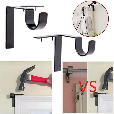Support de tringle à rideau à Suspension et lustre simple dans le support de tringle à rideau de cadre de fenêtre (1/5)