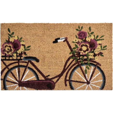 Fußmatte AVAK Naturfarben 40 x 60 cm Fahrrad Kokosfasern (1/5)