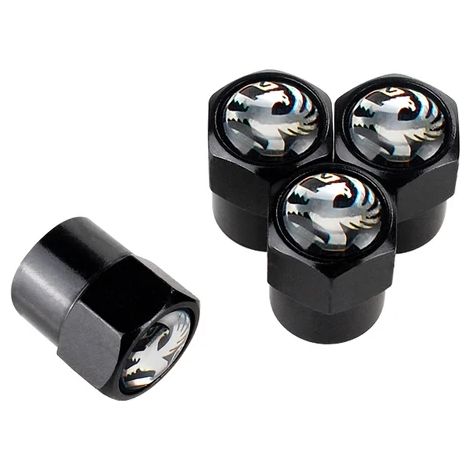 (A-Noir) Bouchons de valve de pneu en alliage pour jantes de voiture, compatibles avec Vauxhall Logo Corsa Meriva Mokka Antara Maloo VXR8 Adam et Opel Meriva Omega (1/5)