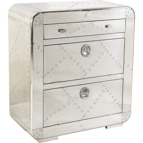 Meuble à chaussures industriel H 90 cm bois et aluminium Fly (1/5)